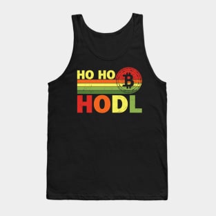 Bitcoin Santa  Ho Ho Hodl  Crypto santa Christmas Tank Top